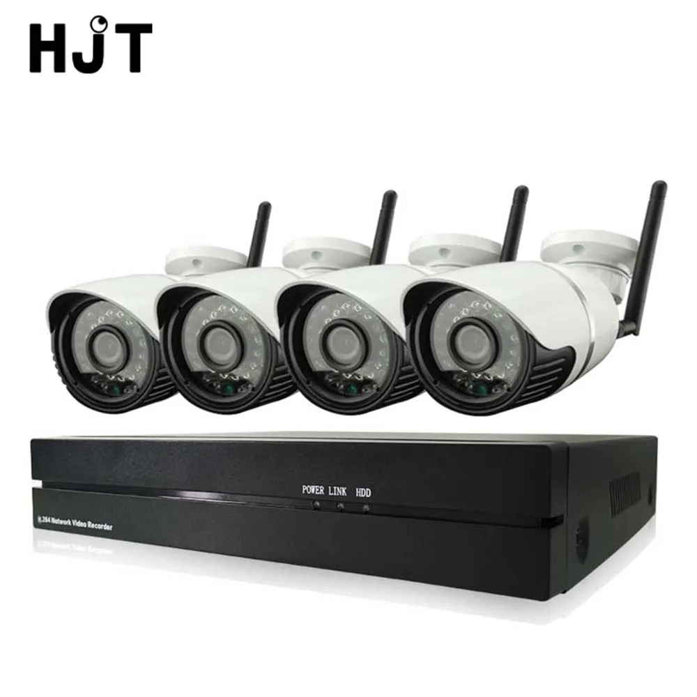 HJT 4CH Беспроводной 720 P Wi Fi IP Камера Системы ИК ночного 8CH NVR записывать видео
