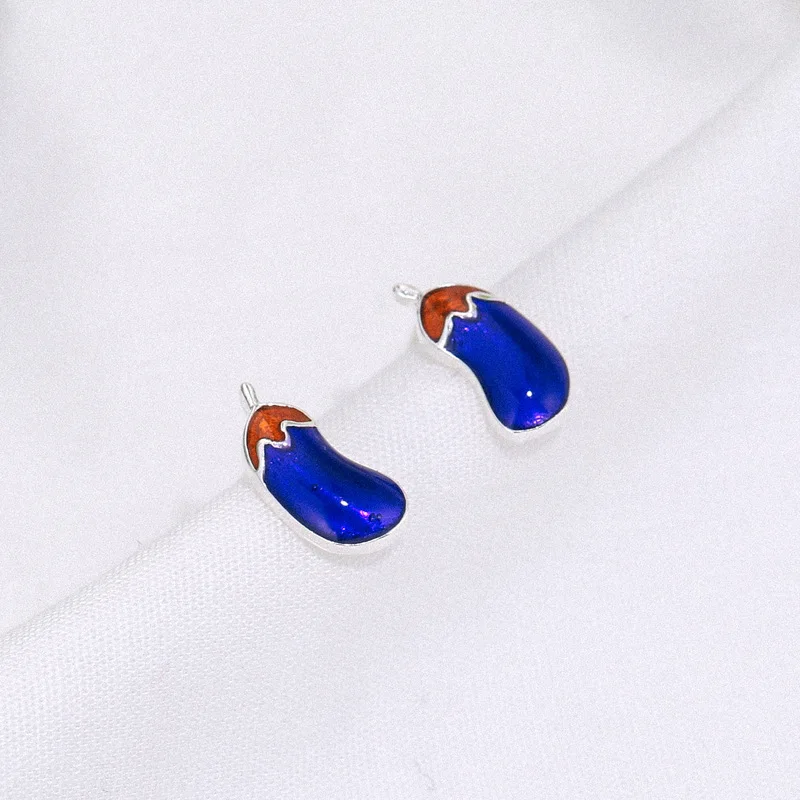 Wholesale Silver Earrings Temperament 925 Sterling Silver Eggplant Stud Earrings For Women Good Jewelry Brincos
Wholesale Silver Earrings Temperament 925 Sterling Silver Eggplant Stud Earrings For Women Good Jewelry Brincos