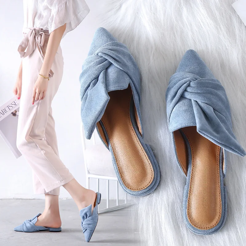 Women Slippers Flock Bowtie Female Mules Fashion Low Heels Shoes Pointed Toe Ladies Plus Size Elegant Woman Slipper Flat Shoes
Women Slippers Flock Bowtie Female Mules Fashion Low Heels Shoes Pointed Toe Ladies Plus Size Elegant Woman Slipper Flat Shoes
