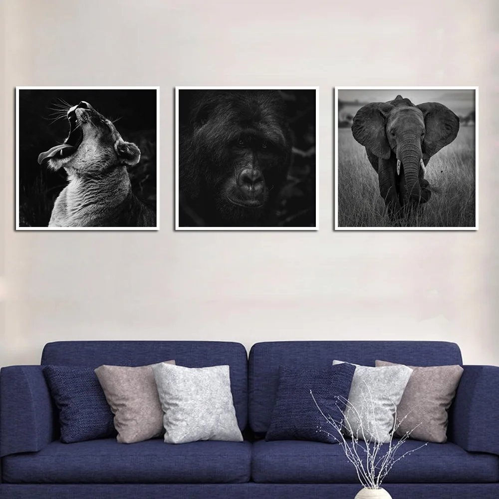 Chimpanzee Tiger Lion Elephant Wild Animal Nordic Posters And Prints Wall Art Canvas Painting Wall Picture For Living Room Decor
Chimpanzee Tiger Lion Elephant Wild Animal Nordic Posters And Prints Wall Art Canvas Painting Wall Picture For Living Room Decor