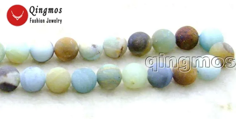 Qingmos Round Frost Blue Multicolor Beads for Jewelry Making with Natural 10mm Amazonite Stone Loose Beads Strand 15"-los637
Qingmos Round Frost Blue Multicolor Beads for Jewelry Making with Natural 10mm Amazonite Stone Loose Beads Strand 15"-los637