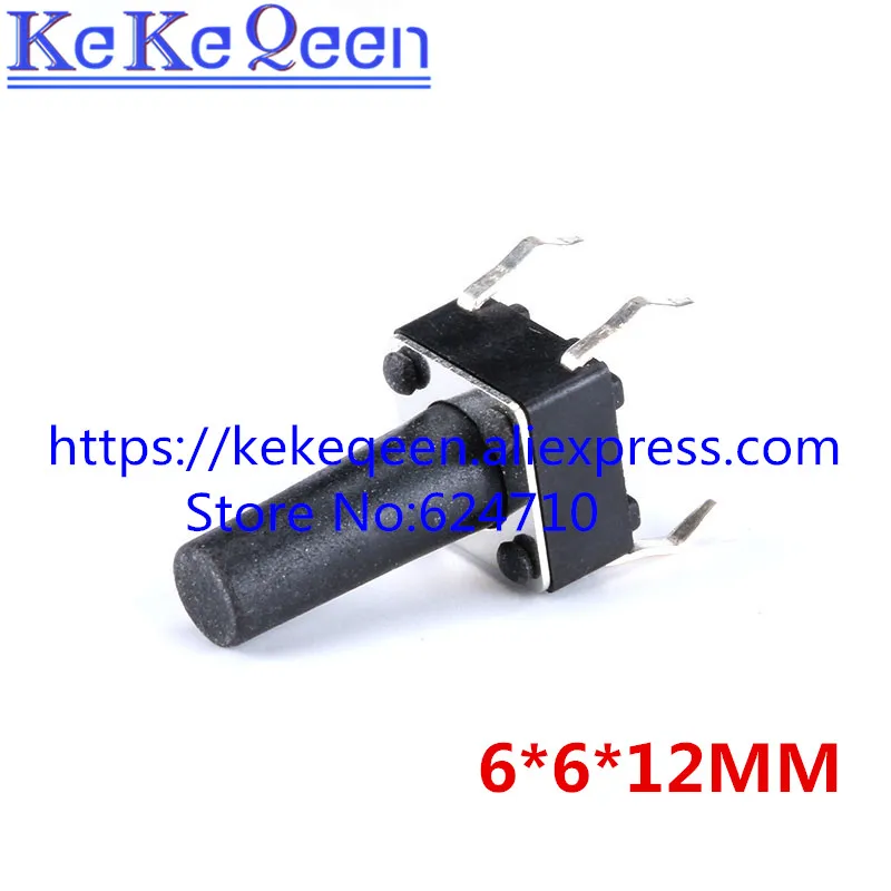 200PCS/LOT 6*6*12MM 6mm*6mm*12mm Push Button Switches DIP Tactile Switches Push Button Tact Switch 6x6x12mm Micro Switch
200PCS/LOT 6*6*12MM 6mm*6mm*12mm Push Button Switches DIP Tactile Switches Push Button Tact Switch 6x6x12mm Micro Switch