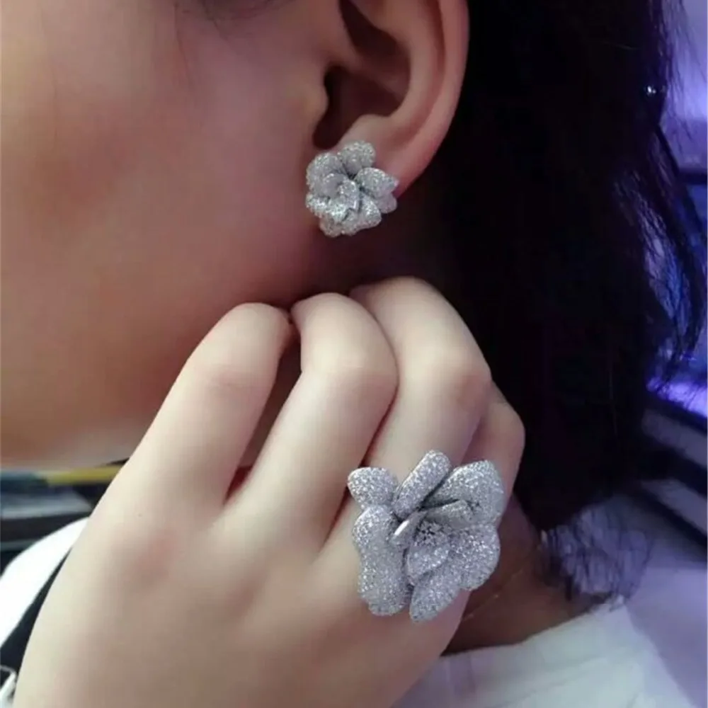 Фото Xa284 Роскошный дизайнерский модный серебро 925 пробы блестящие ювелирные изделия в(China)