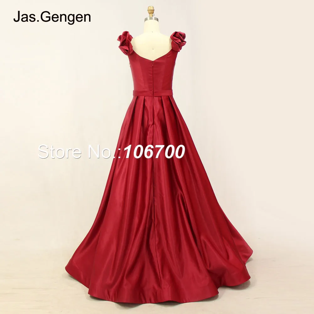 new red V neck evening dresses with sashes sleeveless satin flower ball gown 2018 989
new red V neck evening dresses with sashes sleeveless satin flower ball gown 2018 989