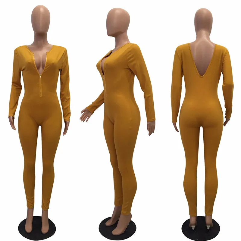 Winter Rompers and Jumpsuits Women Sexy V-Neck Long Sleeve Backless Playsuit Bodysuits Elegant Ribbed Knitted Bodycon Jumpsuits
Winter Rompers and Jumpsuits Women Sexy V-Neck Long Sleeve Backless Playsuit Bodysuits Elegant Ribbed Knitted Bodycon Jumpsuits