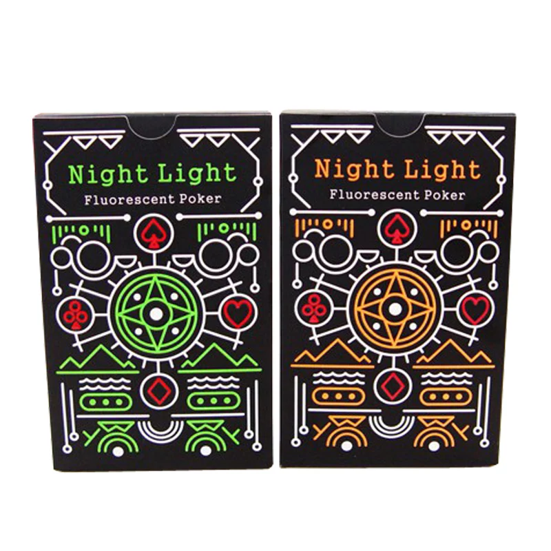 2Sets/Lot Hot Novelty Black Glow In The Dark Bar Smoother Paper Fluorescen Poker Night Luminous Bridge Playing Cards Board Games
2Sets/Lot Hot Novelty Black Glow In The Dark Bar Smoother Paper Fluorescen Poker Night Luminous Bridge Playing Cards Board Games