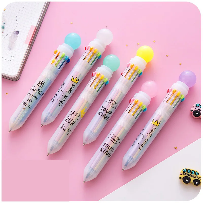 Kawaii Cute 10 Multi Colors Ballpoint Pen Spinning 0.5mm Crown Candy Ball Point Pen for Office School Writing Pens Stationery
Kawaii Cute 10 Multi Colors Ballpoint Pen Spinning 0.5mm Crown Candy Ball Point Pen for Office School Writing Pens Stationery