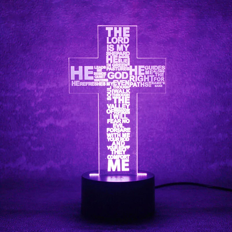 3D USB Led Visual Night Light Fashion Letters Table Lamp Creative God Cross Lamp Light Fixture Gift Bedside Sleeping Night Light
3D USB Led Visual Night Light Fashion Letters Table Lamp Creative God Cross Lamp Light Fixture Gift Bedside Sleeping Night Light
