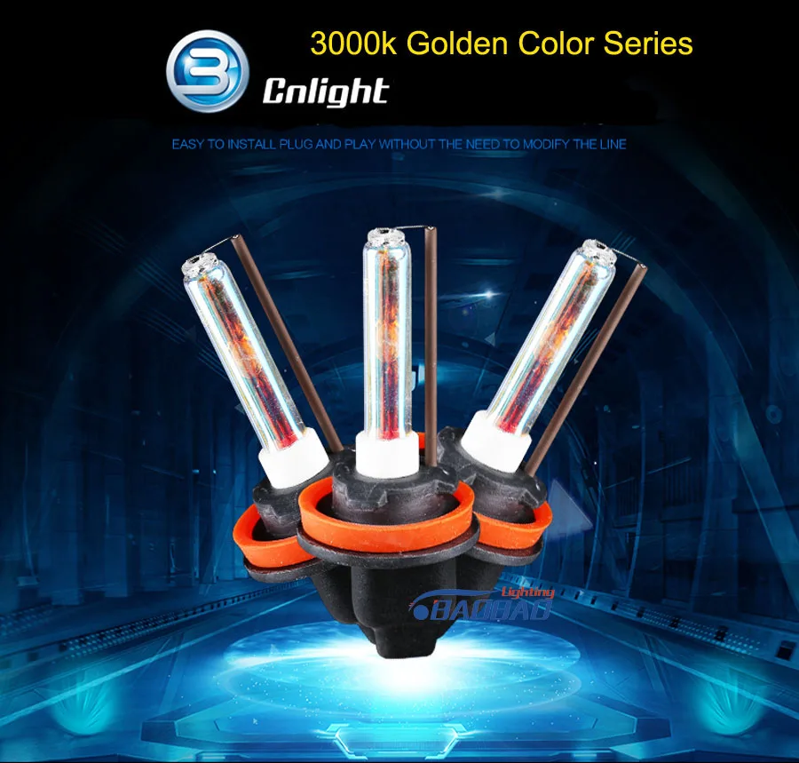 Top quality Cnlight 3000k car hid headlight bulb, 35W Golden Yellow Color Light Sourcing Hid Xenon Bulb H1 H3 H7 H11 9005 9006
Top quality Cnlight 3000k car hid headlight bulb, 35W Golden Yellow Color Light Sourcing Hid Xenon Bulb H1 H3 H7 H11 9005 9006