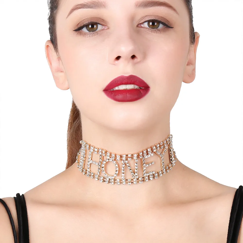 IngeSight.Z Luxury Crystal Short Choker Necklace for Women Shiny Rhinestones Letter SEXY Collar Clavicle Chain Statement Jewelry
IngeSight.Z Luxury Crystal Short Choker Necklace for Women Shiny Rhinestones Letter SEXY Collar Clavicle Chain Statement Jewelry