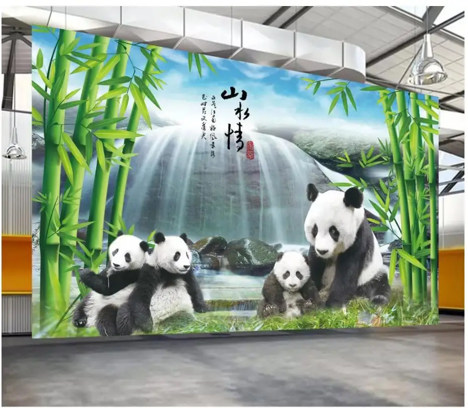 Custom photo wallpaper 3d wall murals wallpaper Panda Zhulin Waterfall Panda TV Background wall papers for living room decor
Custom photo wallpaper 3d wall murals wallpaper Panda Zhulin Waterfall Panda TV Background wall papers for living room decor