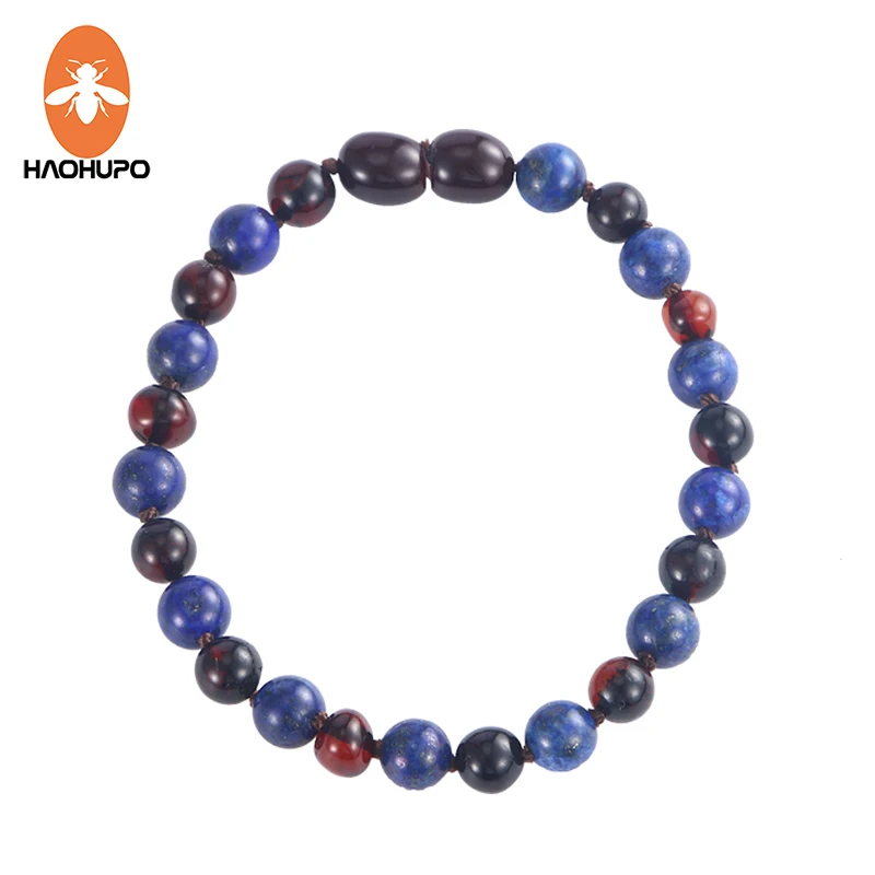 HAOHUPO Polished Cherry Amber Bracelets Necklace for Men Natural Lapis Lazuli Stones Baltic Sea Amber Kids Adult Jewelry Gift
HAOHUPO Polished Cherry Amber Bracelets Necklace for Men Natural Lapis Lazuli Stones Baltic Sea Amber Kids Adult Jewelry Gift