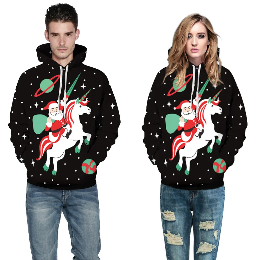 2019 autumn winter funny 3D printed Santa Claus riding unicorn loose hoodies Christmas hooded polyester pullovers for men/women
2019 autumn winter funny 3D printed Santa Claus riding unicorn loose hoodies Christmas hooded polyester pullovers for men/women