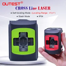 OUTEST Laser Level meter A2R A2G red/green beam 2 lines Auto-leveling Cross laser Leveler laser Vertical Horizontal meter