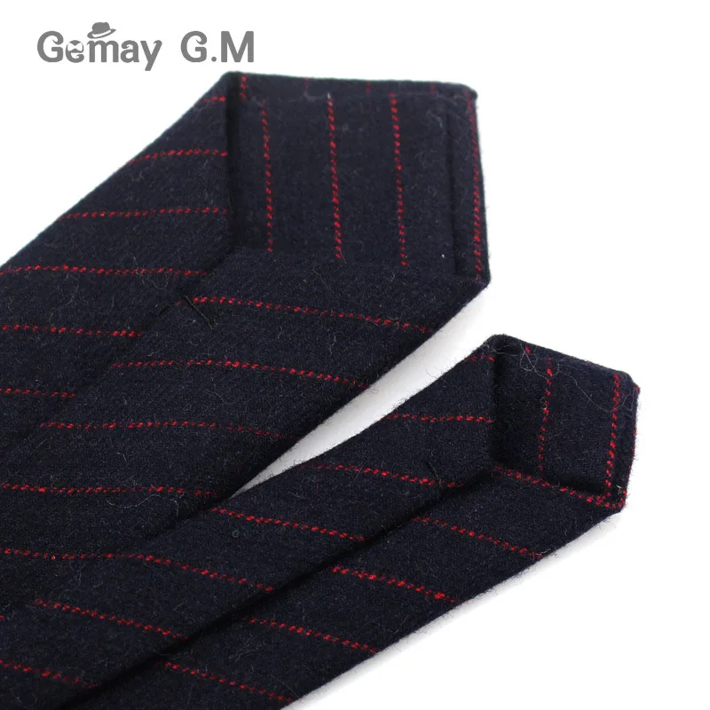 Fashion Wool Ties For Men Skinny Solid Casual Neckties Corbata Slim Striped Necktie for Wedding Gift Suit Cravat Accessories | Аксессуары