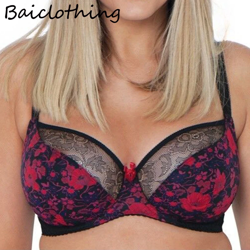 BAICLOTHING размера плюс женский кружевной бюстгальтер на косточках с цветочным принтом 34 36 38 40 42 44 FF G H JJ K
BAICLOTHING размера плюс женский кружевной бюстгальтер на косточках с цветочным принтом 34 36 38 40 42 44 FF G H JJ K