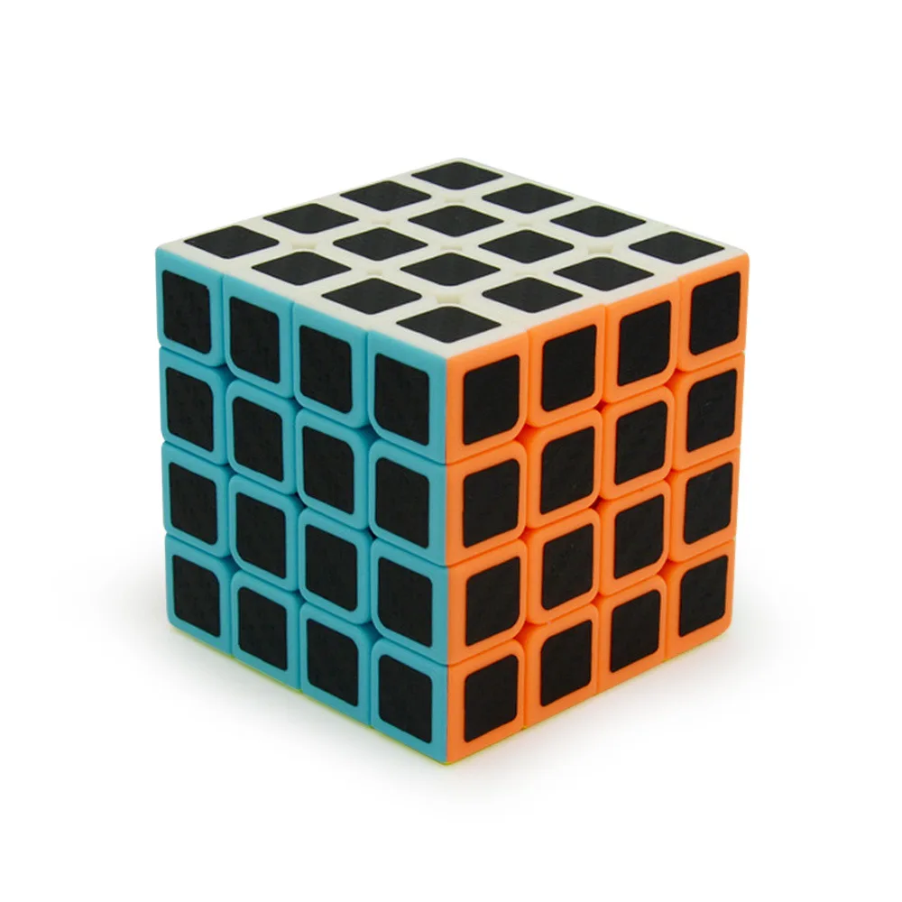 

Lefun 6.2cm 4x4x4 High Speed Magic Cube Twist Puzzle Toy Brain Teaser Black IQ Game Christmas Gift 4x4 Carbon Fibre Sticker ABS