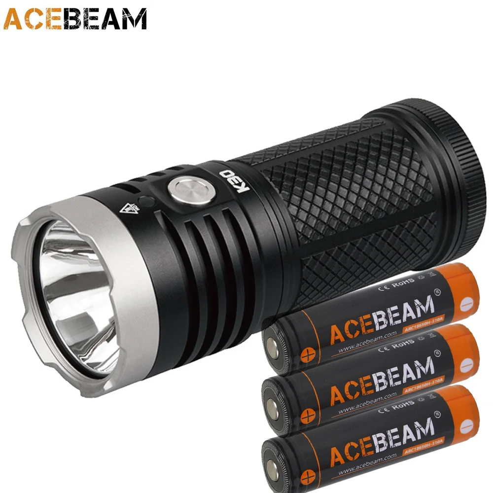ACEBEAM K30 прожектор CREE XHP70.2 Макс 5200 люмен луч бросать 374 м ручной фонарь + 18650 3100 мАч