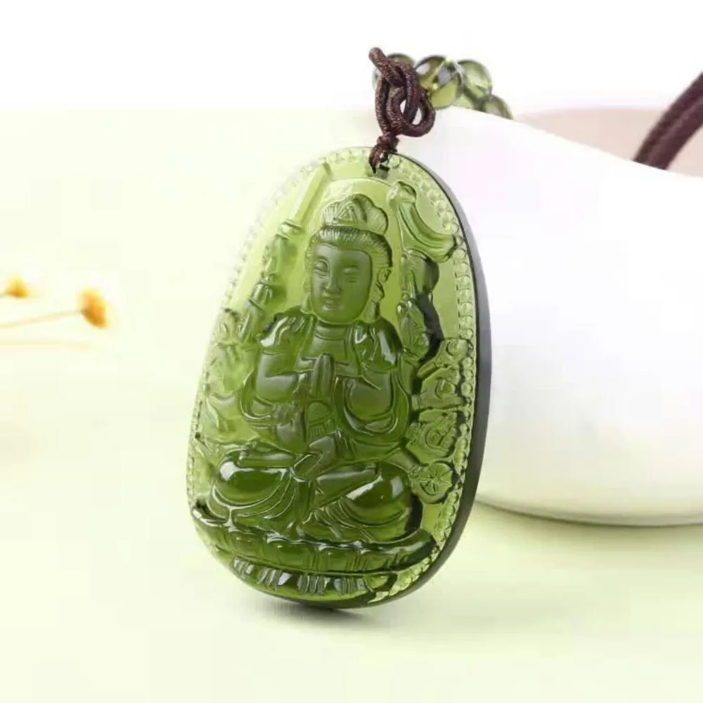 5 Natural Czech Moldavite green aerolites Carved Buddha Lucky Amulet Pendant crystal energy apotropaic free rope Unique Necklace
5 Natural Czech Moldavite green aerolites Carved Buddha Lucky Amulet Pendant crystal energy apotropaic free rope Unique Necklace
