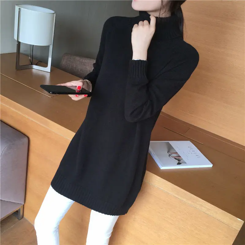 2019 Autumn Winter New Women's Korean Long Sweater Loose Large Size Thick High Collar Solid Color Female Sweater Dress LQ614
2019 Autumn Winter New Women's Korean Long Sweater Loose Large Size Thick High Collar Solid Color Female Sweater Dress LQ614