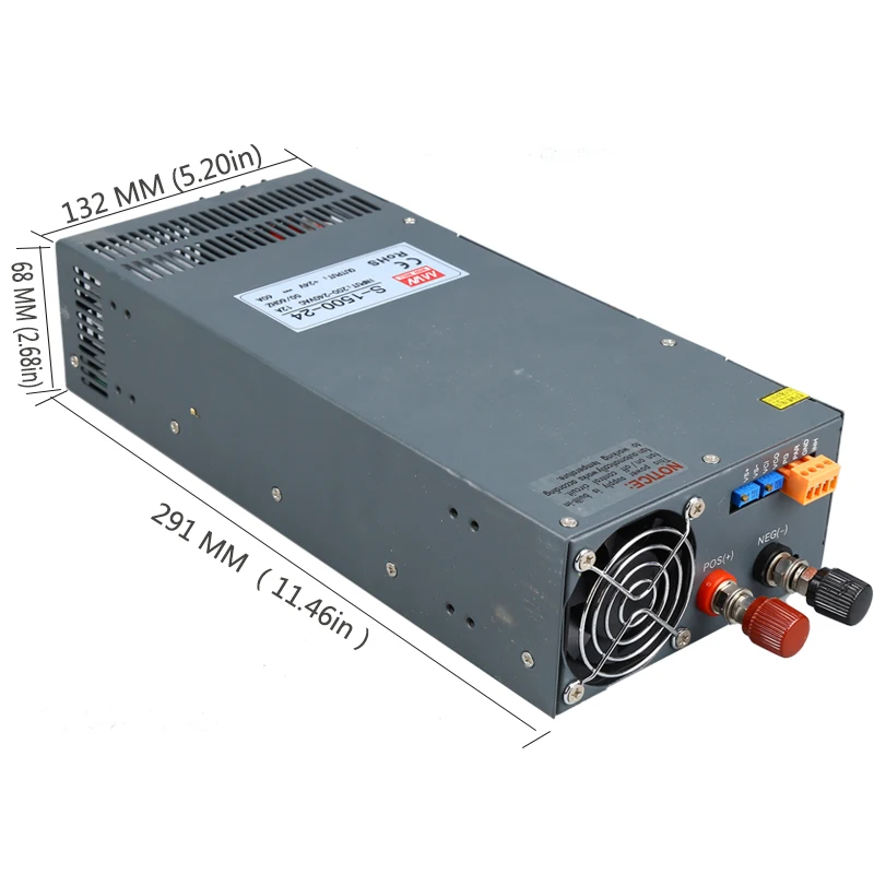 Voltage and current adjustable S-1500-24v switching power supply 24v60a industrial high power power supply can be externally con
Voltage and current adjustable S-1500-24v switching power supply 24v60a industrial high power power supply can be externally con