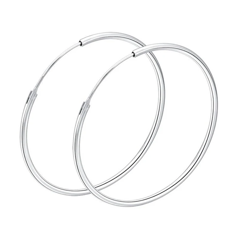Sinya 925 sterling silver hoop circle ring earring for women 100% allergy free high quality circle diameter 13mm 20mm 30mm 50mm
Sinya 925 sterling silver hoop circle ring earring for women 100% allergy free high quality circle diameter 13mm 20mm 30mm 50mm