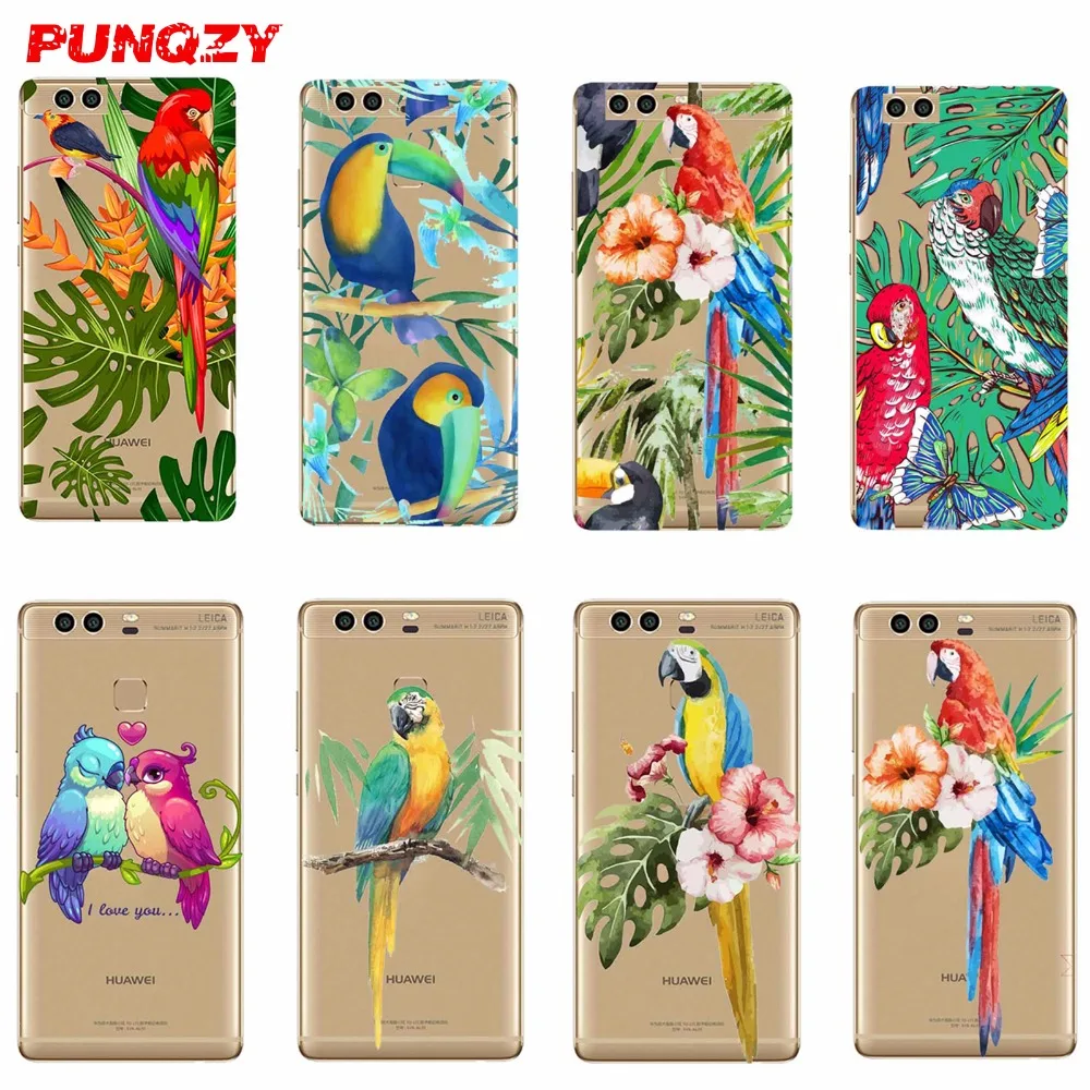 PUNQZY чехол для huawei P8 Lite P9 P10 2017 плюс мягкий ТПУ высокое качество тонкий и легкий