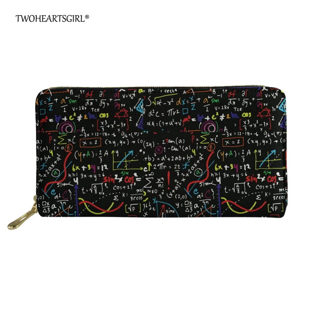 Twoheartsgirl Black Math Formula Pu Leather Wallet Zipper Purse for Women Classic Female Ladies Phone Bag Long Coin Purse
Twoheartsgirl Black Math Formula Pu Leather Wallet Zipper Purse for Women Classic Female Ladies Phone Bag Long Coin Purse