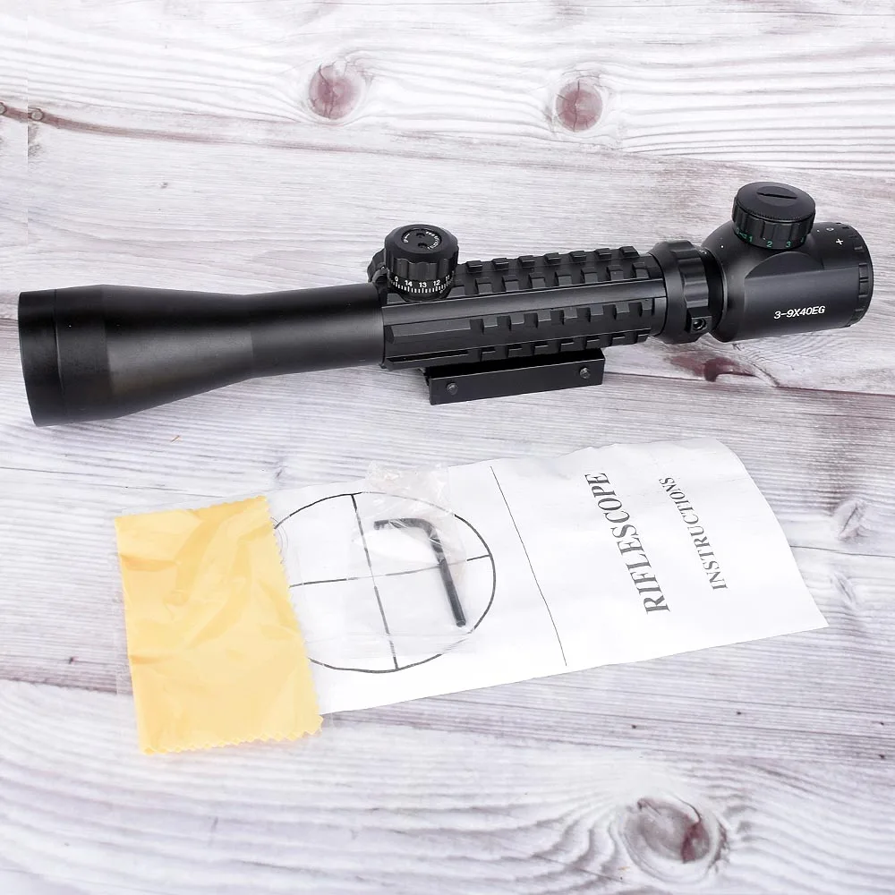BU 3-9x40 Tacical Optic Scope Red Green Rangefinder Illuminated Mil Dot Sight Hunting Riflescope Airsoft Air Guns
BU 3-9x40 Tacical Optic Scope Red Green Rangefinder Illuminated Mil Dot Sight Hunting Riflescope Airsoft Air Guns