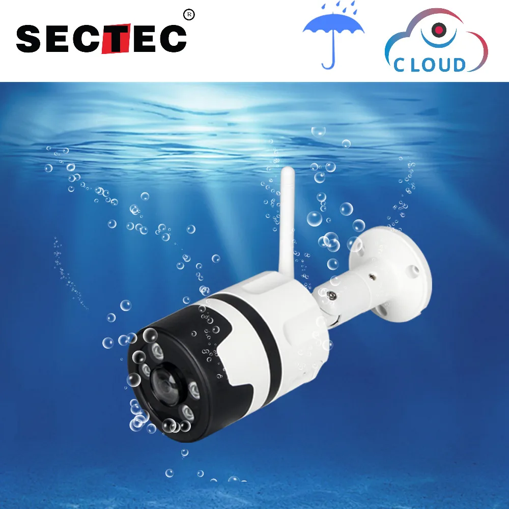 SECTEC Wifi Outdoor IP Camera 1080P 720P Waterproof Wireless Security Camera Two Way Audio Night Vision P2P Bullet CCTV Camera
SECTEC Wifi Outdoor IP Camera 1080P 720P Waterproof Wireless Security Camera Two Way Audio Night Vision P2P Bullet CCTV Camera