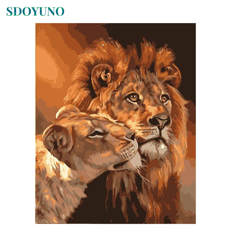 SDOYUNO Frame DIY Painting By Numbers Kits Lions Animals Hand Painted Oil Paint By Numbers Unique Gift For Home Decor 40x50cm
SDOYUNO Frame DIY Painting By Numbers Kits Lions Animals Hand Painted Oil Paint By Numbers Unique Gift For Home Decor 40x50cm