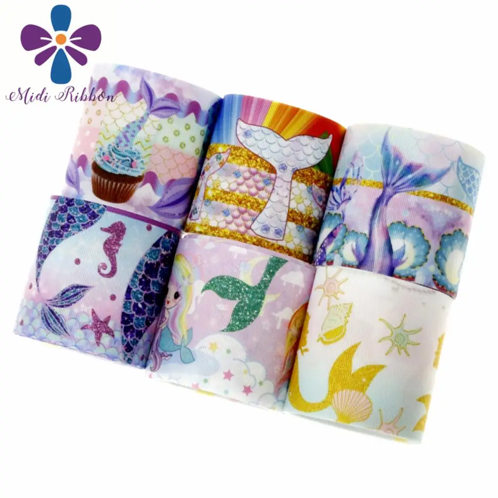 16mm-75mm Mermaid Series Scale Patterns Printed Grosgrain/Elastic Ribbon Hair Bowknots Making 50yards/roll
16mm-75mm Mermaid Series Scale Patterns Printed Grosgrain/Elastic Ribbon Hair Bowknots Making 50yards/roll