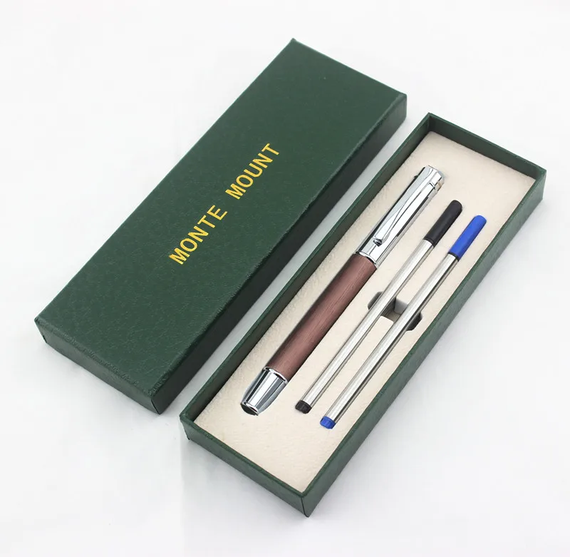New Wood ballpoint pen Metal 0.5mm ink ball roller pens office Stationery School supplies Canetas escolar Gift box
New Wood ballpoint pen Metal 0.5mm ink ball roller pens office Stationery School supplies Canetas escolar Gift box