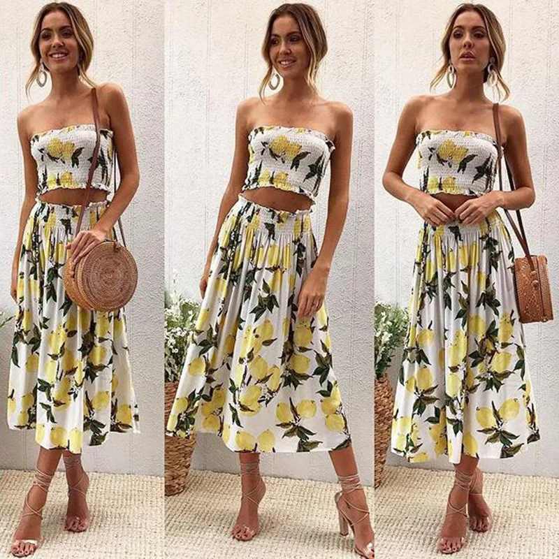 Women fold print 2 piece set summer for female women tube tops crop top two piece set skirt sexy backless two piece set summer
Women fold print 2 piece set summer for female women tube tops crop top two piece set skirt sexy backless two piece set summer