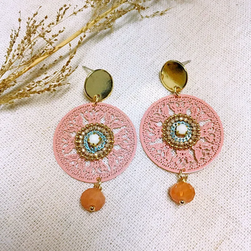 Dongmu Jewellery New Handmade Round Crystal Copper Drop Earrings 2017 National Trendy Style Fashion Gift For Valentine's Day
Dongmu Jewellery New Handmade Round Crystal Copper Drop Earrings 2017 National Trendy Style Fashion Gift For Valentine's Day