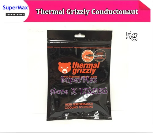 Thermal Grizzly Conductonaut 5g PC Graphics card CPU GPU Cooling liquid metal Thermal Compound Cooler fan Thermal Grease/paste
Thermal Grizzly Conductonaut 5g PC Graphics card CPU GPU Cooling liquid metal Thermal Compound Cooler fan Thermal Grease/paste