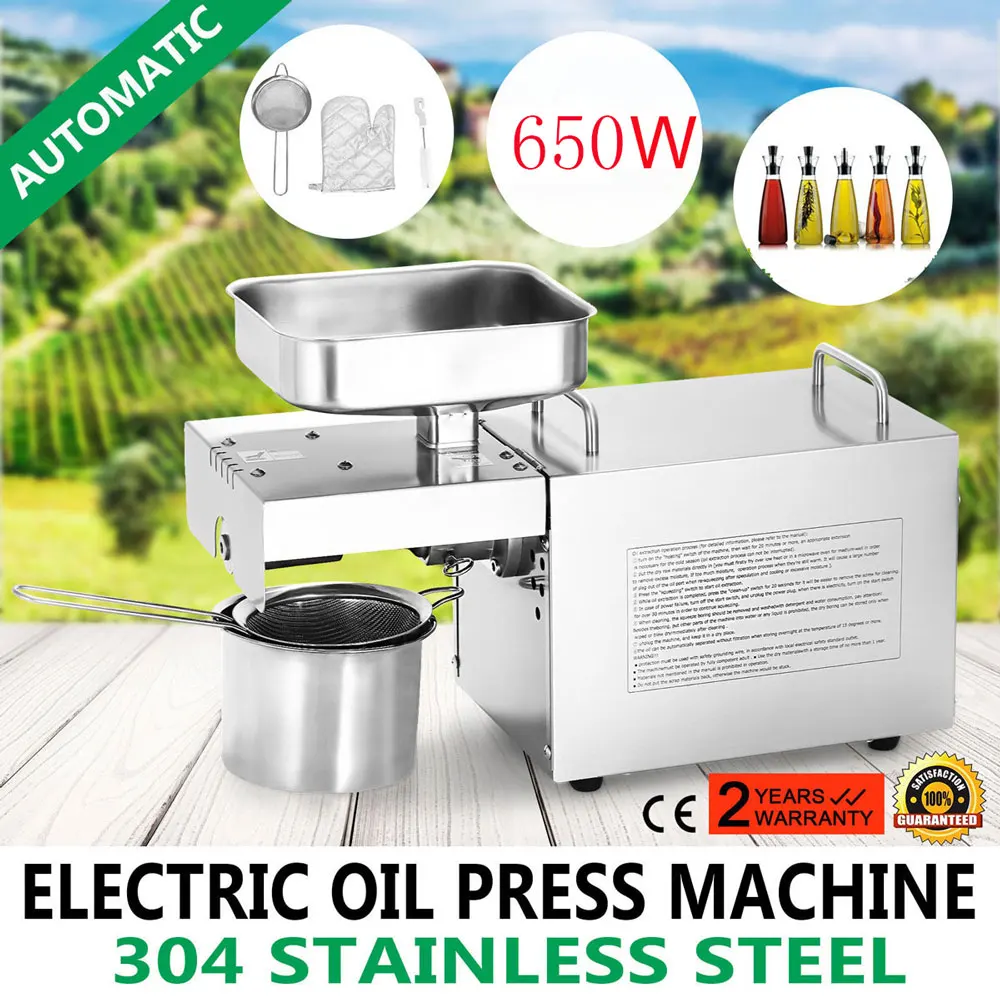 110V Electric oil press machine stainless steel peanuts coconut oil extracting machine sesame seed oil press prensa en frio 220V
110V Electric oil press machine stainless steel peanuts coconut oil extracting machine sesame seed oil press prensa en frio 220V