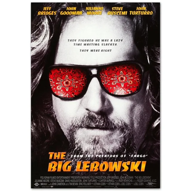 Большой Lebowski популярный классический 1998 винтажный Шелковый постер настенная