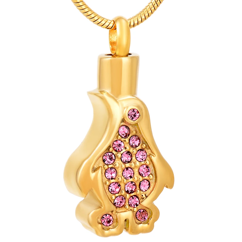 IJD9178 Inlay Crystall Penguin Stainless Steel Keepsake Cremation Jewelry pendant Hold Ashes For pet memorial urn necklace
IJD9178 Inlay Crystall Penguin Stainless Steel Keepsake Cremation Jewelry pendant Hold Ashes For pet memorial urn necklace