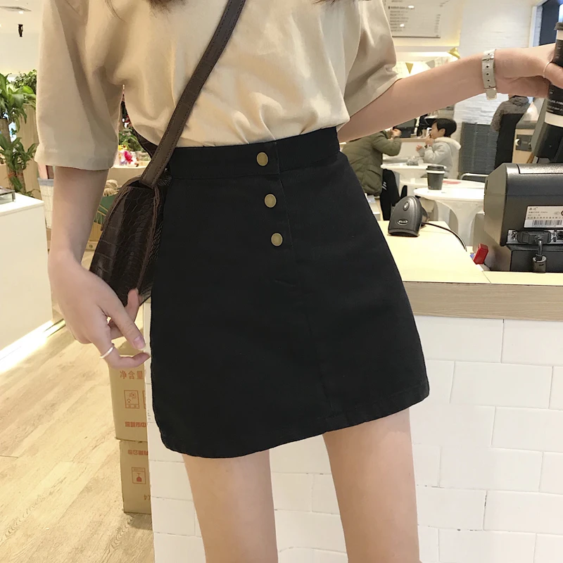 AreMoMuWhaKorean Version of The Solid Color Casual A-lineshort Skirt Female 2019 Summer New Black High Waist Bag Hip Skirt MH305
AreMoMuWhaKorean Version of The Solid Color Casual A-lineshort Skirt Female 2019 Summer New Black High Waist Bag Hip Skirt MH305
