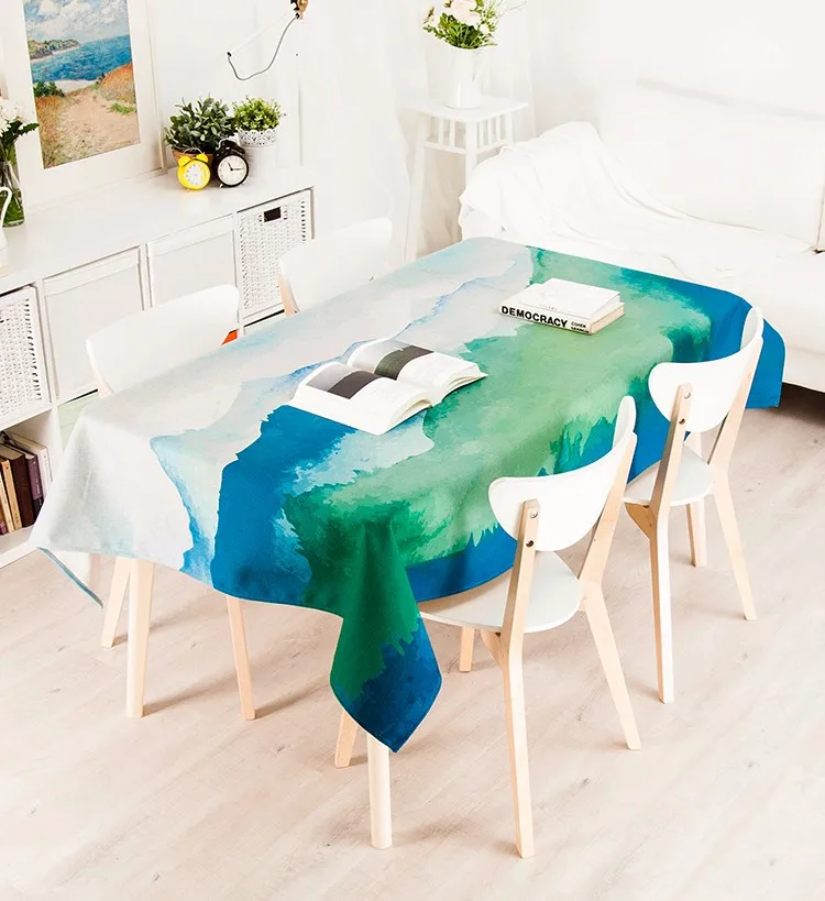 Linen Table Cloth Wedding Dining Tablecloth Coffee Restaurant Decorative Cloth Cover Watercolor landscape
Linen Table Cloth Wedding Dining Tablecloth Coffee Restaurant Decorative Cloth Cover Watercolor landscape