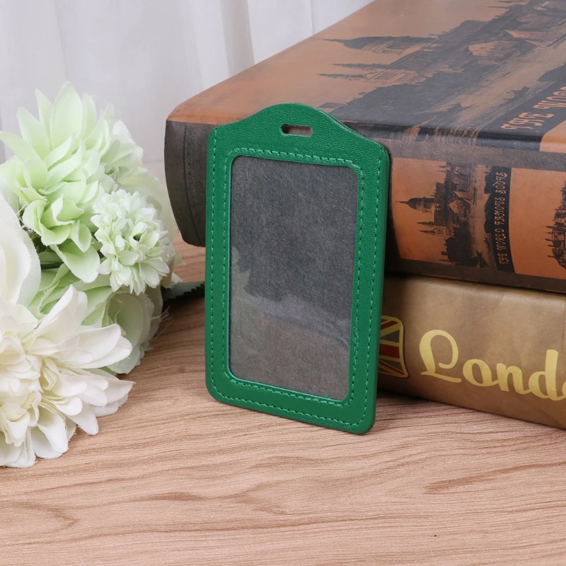 THINKTHENDO 10 Colors ID Window Business Work Card Holder Leather Case Badge Vertical Type
THINKTHENDO 10 Colors ID Window Business Work Card Holder Leather Case Badge Vertical Type