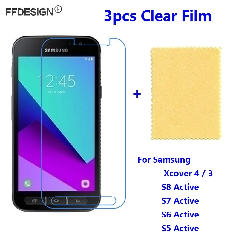 Прозрачная защитная пленка для ЖК экрана Samsung Galaxy Xcover 4 s 4s 3 S5 S6 S7 S8 шт. активная