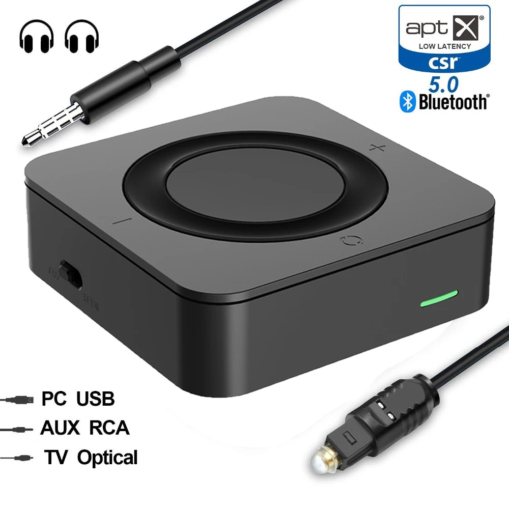 Bluetooth 5.0 CSR8670 Aptx Low Latency 3.5mm RCA SPDIF Optical Transmitter Receiver Transceiver Wireless Audio Music TV Adapter
Bluetooth 5.0 CSR8670 Aptx Low Latency 3.5mm RCA SPDIF Optical Transmitter Receiver Transceiver Wireless Audio Music TV Adapter