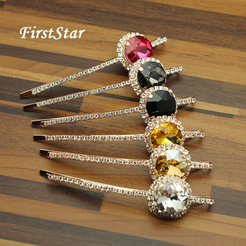 1 пара роскошные популярные модные ювелирные украшения для волос FirstStar круглая
