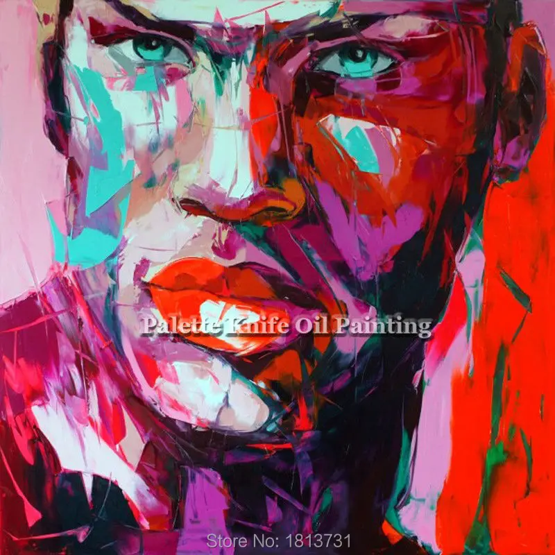 Palette knife portrait Face Oil painting Character figure canva Hand painted Francoise Nielly wall Art picture for living room74
Palette knife portrait Face Oil painting Character figure canva Hand painted Francoise Nielly wall Art picture for living room74