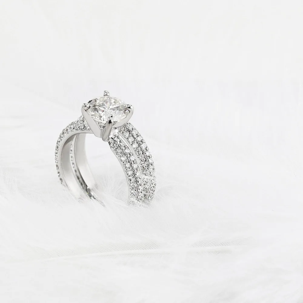 2.00Ct carat 8mm Round Brilliant Cut DEF Moissanite Full Eternity Engagement Wedding Ring Genuine 14K 585 White Gold For Women
2.00Ct carat 8mm Round Brilliant Cut DEF Moissanite Full Eternity Engagement Wedding Ring Genuine 14K 585 White Gold For Women