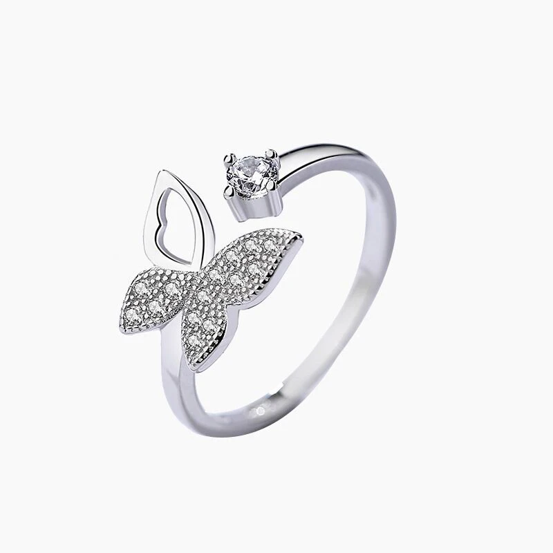 XIYANIKE Silver Color Hot Sale Silver Color Butterfly With Crystal Stone Open Ring For Women Hand Accessories Jewelry
XIYANIKE Silver Color Hot Sale Silver Color Butterfly With Crystal Stone Open Ring For Women Hand Accessories Jewelry