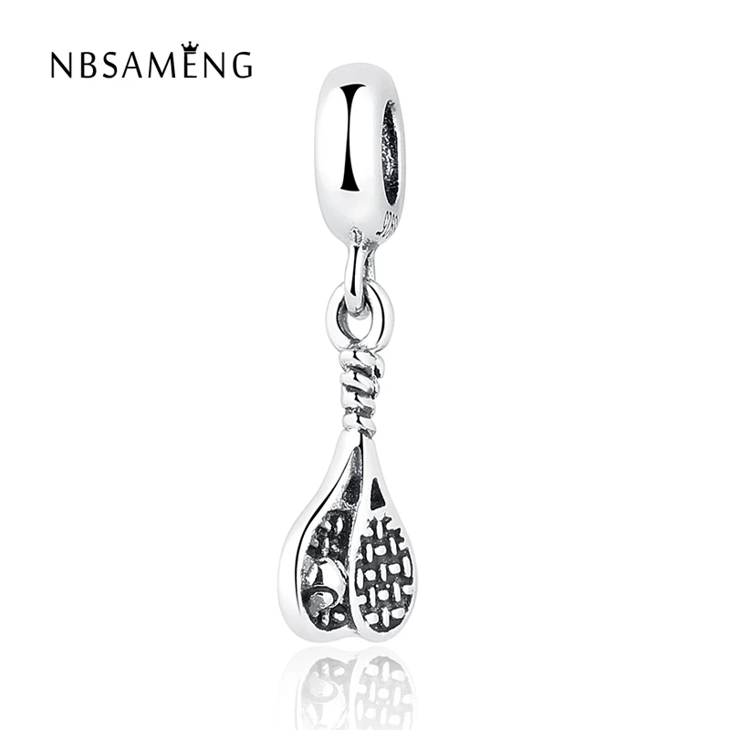 Authentic 925 Sterling Silver Bead Charms Antique Tennis Racket Pendant Beads Fits Women Bracelets & Bangles DIY Jewelry
Authentic 925 Sterling Silver Bead Charms Antique Tennis Racket Pendant Beads Fits Women Bracelets & Bangles DIY Jewelry