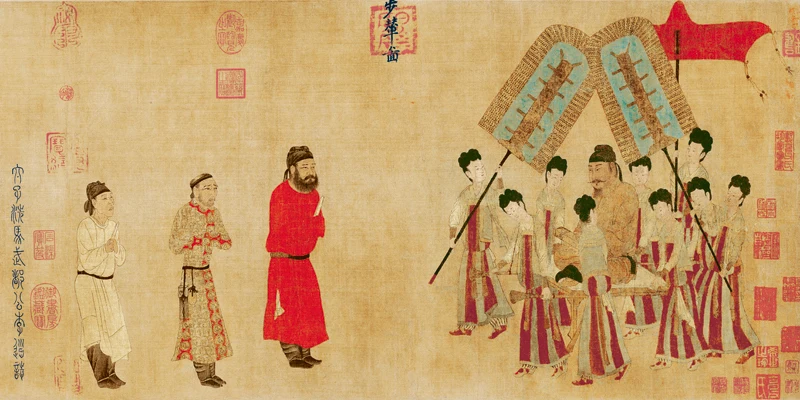 traditional Chinese painting masterpiece reproduction canvas prints Emperor Taizong Receiving the Tibetan Envoy by Yan Liben
traditional Chinese painting masterpiece reproduction canvas prints Emperor Taizong Receiving the Tibetan Envoy by Yan Liben